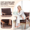 Mid-Century Modern Chair, Living Room Chair with Solid Wood Frame, Accent Chair Extra-Thick Backrest, Wingback Chair for Bedroom, Reading Room, Living Room, Lounge Chair Indoor
