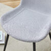 Comfortable Linen-Cotton Dining Chair Set - Six Pieces in Light Gray.Integrated Seat and Backrest,Linen-Cotton Material,Curved Widened Cushion Design For More Comfort.
