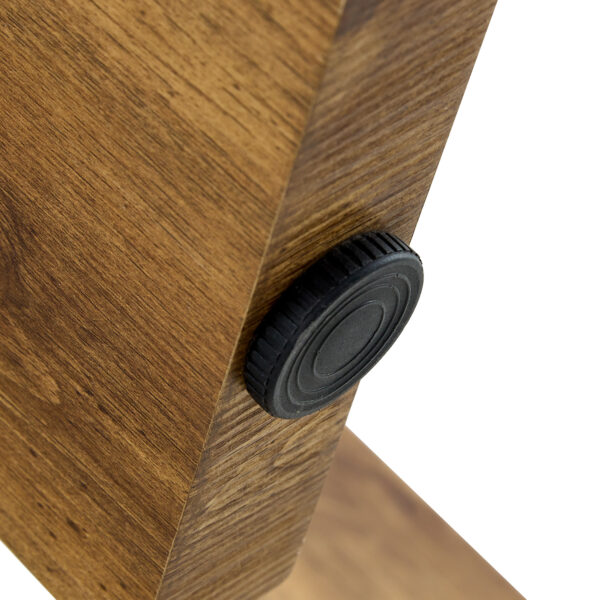 4aff2e61f3d7431bb7206d44c880af1d_a70b64218bd1a623af0cb41db68b3aa5 33.4-inch diameter minimalist circular MDF material coffee table, a stable and practical choice. The unique embedded design and the support of three table legs make the coffee table structure stable.