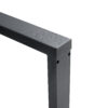Table and chair set. A minimalist retro rectangular dining table with a specially textured top and black metal legs, paired with 4 soft chairs and black metal legs, showcases a beautiful home style.