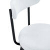 Fashionable and Comfortable - Two Sets of Ergonomic High Legged Bar Chairs,With White Fabric Cushions And a Total Height Of 35.5 Inches.Black And White Classic Color Scheme, Fashionable And Versatile.