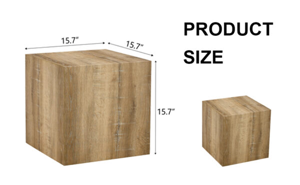4b75a921c5f54f1ba5d5e4ed9b84f34c_404b2646c160feba05149fa11bdb0583 Elevate your living space with this square modern MDF coffee table that showcases smooth, light wood color texture patterns. It is characterized by stylish design.15.7*15.7*15.7