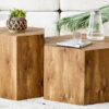 Modern Minimalist Set of Two Hexagonal Wood-Grain MDF Coffee Tables.Modern MDF coffee table, with complex texture patterns, style and texture coffee table to redefine your interior decoration.