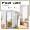 The 4th generation floor standing full-length mirror. wall mirror, bathroom makeup mirror, bedroom foyer, clothing store, wall mounted.    65 "* 23.2"
