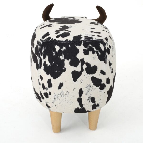 4c2e397f5efa433998e9136d674ac2d0_315f190d928d997ad928c4ea8a226e93 Black and White Cow-Shaped Ottoman, Modern Ottoman, Modern Accent Stool Home Decor, Suitable for Living Room, Bedroom, Porch, Garden, Backyard, Balcony
