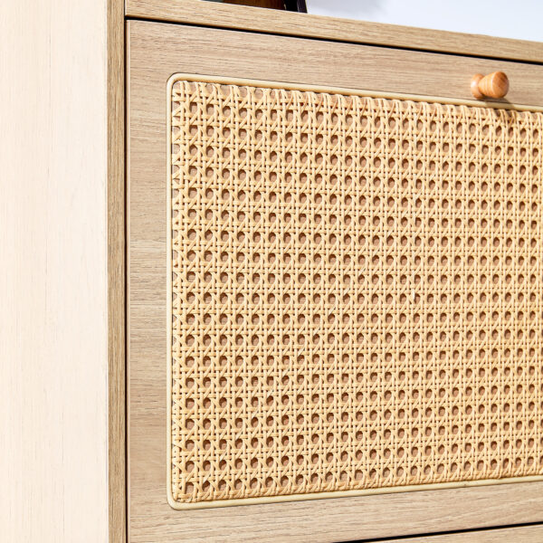Modern minimalist storage cabinet, Japanese rattan shoe cabinet, bed top cabinet, small home furniture. Suitable for corridors and living rooms.    W115170127
