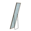 4th generation gray solid wood frame full length mirror, dressing mirror, bedroom porch, decorative mirror, clothing store, floor mounted large mirror, wall mounted,Stylish Home Essential. 58 "* 15"