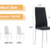 Grid armless high backrest dining chair, black chair and 6-piece set of electroplated metal legs, office chair. Suitable for restaurants, living rooms, kitchens, and offices.W115163430  0924