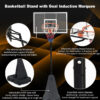 Portable Basketball Hoop for Youth Adults & Professional Match,Adjustable Height 8.04 ft to 10.01 ft,44 inch Backboard with Rebound System, Indoor/Outdoor Basketball Goal with Rebound Board and Wheels