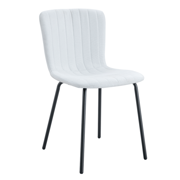 Luxury Minimalist Chairs - A set of 4 high quality dining chairs with black metal legs. The integral metal leg structure is suitable for various interior decoration styles.