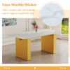 Large modern rectangular table with 0.4 inch patterned tabletop and large MDF table legs, suitable for kitchen, dining room, and living room 71 "* 35.4" * 30 "  1546