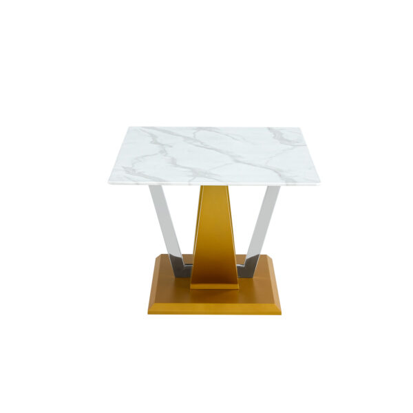 4ce5b3f9a7be4e0d9006fff23c8b7ea5_e93948eec263779e9016dc6564bf9760 Coffee table.Modern minimalist Tempered glass with sticker desktop ,golden MDF legs and stainless steel decorative columns. Lightweight and easy to move. CT-907