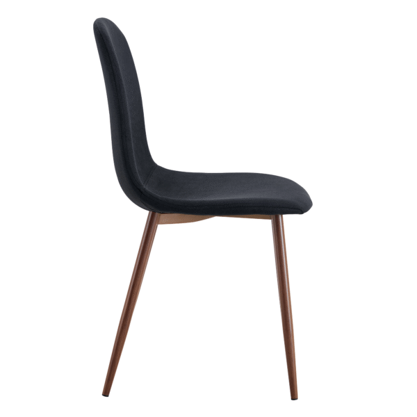 4d9f46f541234d5892d21fbcca40cac7_52b6f750c32846b0caa9ec7eb3246f9b Luxury Simple Chair - Set of 4 BLACK Linen-Cotton Material High Resilience Dining Chair with Metal Walnut Color Leg.Integral metal leg architecture,Suitable for various interior decoration styles.