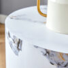 The cylindrical table with its patterned design can be easily integrated into a variety of interior styles, from coffee tables to small dining tables, workbenches or makeshift writing desks.