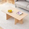 A modern and practical wood colored coffee table. The coffee table is made of medium density fiberboard material and is suitable for living rooms, bedrooms, and study rooms. CT-2O