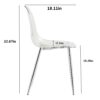 Modern minimalist transparent dining chair, plastic chair, armless crystal chair, Nordic creative makeup stool, negotiation chair, silver plated metal leg 6-piece set, TW-1200