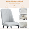 Table and chair set.Luxurious Snow Mountain White Slab Round Dining Table Set - 47"x47" with 4 Light Gray PU Chairs.Sintered Stone Tabletop,MDF Table Leg,