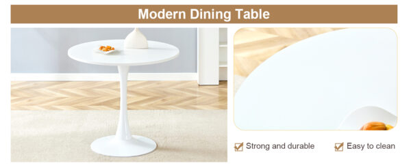 4e78a220e8cf454980ddb010c1092197_ad19bced14d88ac83e984652eaa4f735 Table and chair set.Hourglass-Shaped Stable Small Round Table -31.9" * 31.9" with 2 Cream-Style dining chairs with a vertical line design on backrest.Adding a warm atmosphere to your family.