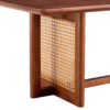 Chinese style log wind Imitation rattan Walnut color tea table rectangular solid wood coffee low table small family living room tea table