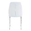 Set of Four White PU Comfort Dining Chairs (17.7"x25").Dining chair with extended backrest,WHITE PU,Silver metal legs,Suitable for various places such as family restaurants, hotels, coffee shops,etc.