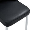 2 modern dining chairs, smooth PU leather backrest and silver-toned metal legs for a comfortable home experience for kitchens, bedrooms and offices.