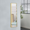 The 4rd generation aluminum alloy metal frame wall mounted full body mirror, bathroom makeup mirror, bedroom entrance, decorative mirror, quality upgrade, 48 "* 13.8"