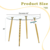 Round dining table with glass top, gilded metal legs, exquisite living, starting from the details, the gold legs show an extraordinary texture, which is the finishing touch to your home