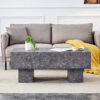 Modern Simple Gray Texture MDF Coffee Table - 43.3"x21.6"x17.2" Practical Model.Making it an ideal addition to any living room or apartment.