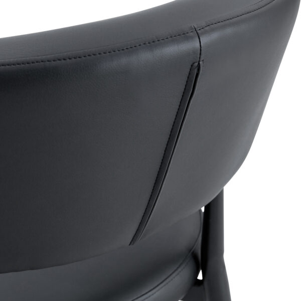50df390667b24f539d9b5da3c5620823_f59c3d662481235533003b7d278d204e Table and chair set.A Modern Minimalist Circular Dining Table With A Diameter Of 33.3 Inches.Paired With 4 Black Minimalist Ergonomic Dining Chair, With A Curved Backrest For Comfortable Design.