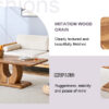 Modern Minimalist Wood-Tone MDF Coffee Table Set (Square + Rectangular)Wood color,MDF coffee table,wood-colored textured decal,side table.