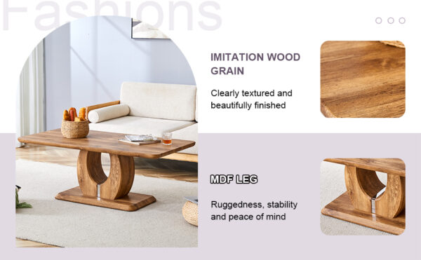50f8ef6f8dc14836ab0b9dbef044db04_566999613da76078f969ac143c560faa Modern Minimalist Wood-Tone MDF Coffee Table Set (Square + Rectangular)Wood color,MDF coffee table,wood-colored textured decal,side table.