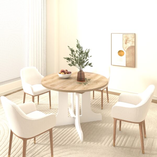 51010817139a463c868f2dc2f69667ec_93f236207edc53cd9e46e25082b91318 Dining Table for Farmhouse Kitchen 59x43 Inch Expandable Oval Table Top with Removable Leaf Trestle X Shaped Base White