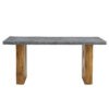 Large modern rectangular table with cement-grey patterned top and large MDF legs for kitchen, dining and living room to give a different atmosphere to the home environment.