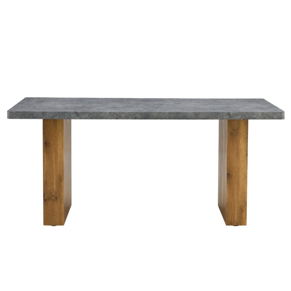 510c019c23c14af799a7056a6ae9bce0_812a181243748a650b7a00b5086eefdb Large modern rectangular table with cement-grey patterned top and large MDF legs for kitchen, dining and living room to give a different atmosphere to the home environment.