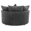 Orisfur. 360° Swivel Accent Barrel Chair with Storage Ottoman & 4 Pillows, Modern Chenille Leisure Chair Round Accent for Living Room, Gray