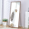 Fourth generation solid wood frame full-length mirror, dressing mirror, bedroom porch, decorative mirror, clothing store, floor standing large mirror, wall mounted. 71 "* 31.5"