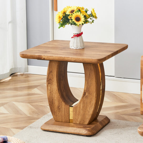 5203da0d8a58455e983a824bedb39795_8347c3dfe78d9dd79652bd135b9b36ce Modern Minimalist Wood Texture Sticker-Patterned MDF Square Coffee Table. Add a quiet and cozy atmosphere to your home.Wood color,MDF coffee table,wood-colored textured decal,side table.
