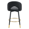 360 ° rotatable bar chair.Modern PU comfortable upholstered bar chair with smooth and beautiful black metal legs for dining room, kitchen, terrace and guest office chair.Set Of 2.W1151P153939