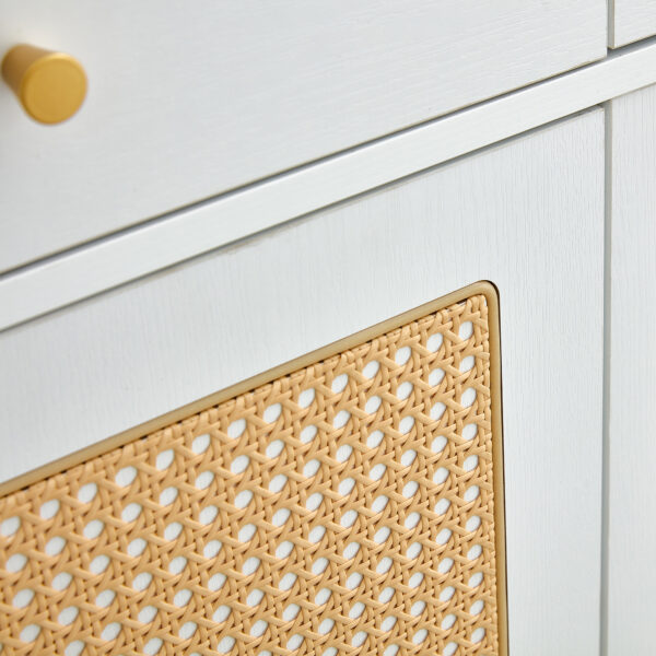 Modern minimalist storage cabinet, rattan shoe cabinet, bed top cabinet. Beautiful shape, suitable for corridors and living rooms.