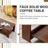 Modern and practical walnut textured coffee tables , tea tables. The double layered coffee table is made of MDF material. Suitable for living room  43.3"*21.6"*16.5"  CT-16