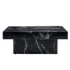 A modern and practical coffee table made of MDF material with black patterns. The fusion of elegance and natural fashion  31.4"*31.4"*12"