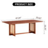 Chinese style log wind Imitation rattan Walnut color tea table rectangular solid wood coffee low table small family living room tea table