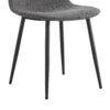 Table and chair set.79"x31.5" with X-shaped Black Metal Table Legs,Wood Grain Textured MDF Crossbeam.Paired With 8 Chairs Made Of Dark Gray Lnen Fabric.Iron pipe spraying Legs.