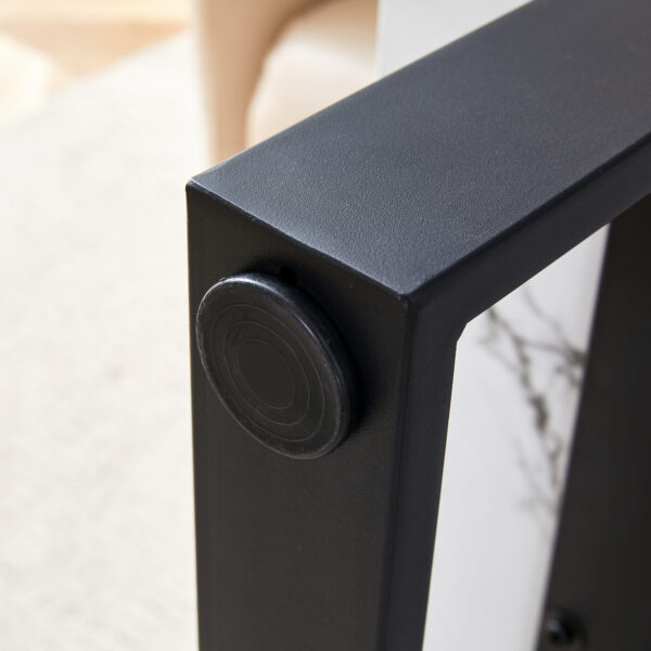 53e6b06f28c147e6a02d41c0d3c8192e_177cf7e0339fc15dce3ed80dff9746e3 47.2"x23.6" Black and White Minimalist MDF Marble-Patterned Coffee Table.White marble pattern sticker,Black metal leg spray coating,MDF Coffee table.Showcasing a modern and simple style.