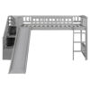 Stairway Twin Size Loft Bed with Two Drawers and Slide,Gray(OLD SKU:LT000515AAE)