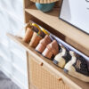 Modern minimalist storage cabinet, Japanese rattan shoe cabinet, bed top cabinet, small home furniture. Suitable for corridors and living rooms.    W115170127