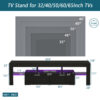 FashionTVstandTVcabinet,EntertainmentCenter,TVstationTV console,media console,with LEDlight belt,light belt remote control,toughenedglassshelf,metal handle,Canbeplaced in the living room,bedroom,black