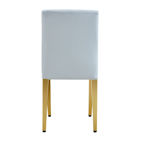 55624ec0ae62411e8045d3f1a0f65190_b62af41944c2f11a1c678e19df941909 Four Light Gray PU dining chairs, simple and versatile, comfortable and accompanied. Exquisite and versatile dining chairs unlock a comfortable new experience.(Set of 4)