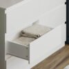 6 Drawer  Double Dresser for Bedroom Living Room Hallway,white