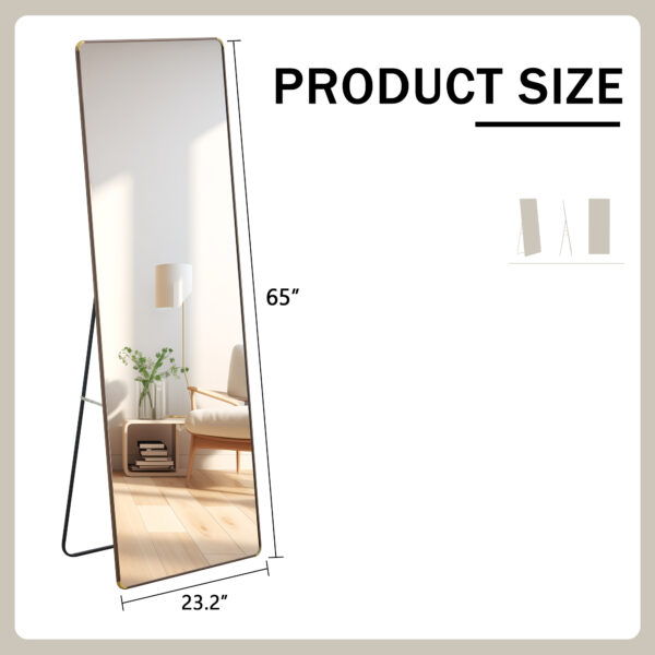 The 4th generation floor standing full-length mirror. wall mirror, bathroom makeup mirror, bedroom foyer, clothing store, wall mounted.    65 "* 23.2"